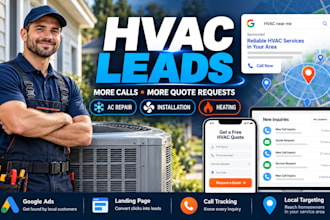 generate hvac leads with google ads facebook ads and a landing page