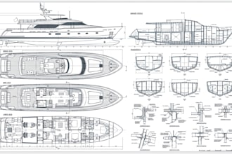 provide marine cad drafting, vessel ga plans, and boat construction plans