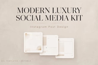 design modern instagram posts story and social  media kit