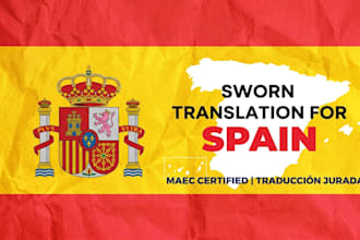 offer spanish sworn translation as maec certified
