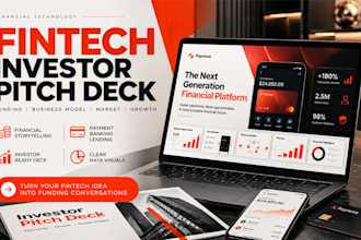 create fintech pitch deck  financial startup investor presentation funding