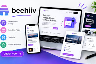 setup beehiiv newsletter, beehiiv landing page, ai newsletter, beehive website