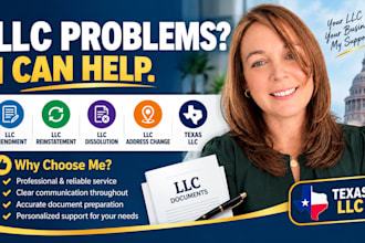 handle texas llc amendment, reinstatement, dissolution and address change
