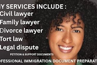 be your expert lawyer for civil, criminal, family, divorce and tort law