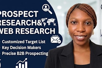 do targeted prospect research and email list building