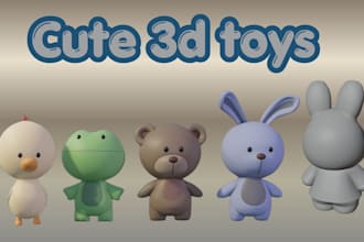 design a cute 3d toy, action figure, 3d toy figurine, bjd model for stl printing