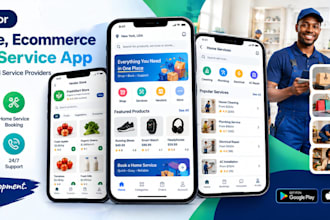 multi vendor marketplace, ecommerce and home service app