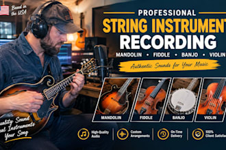 record mandolin, fiddle, banjo, and violin for your song