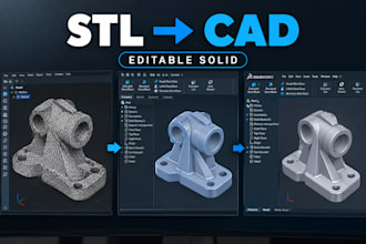 convert stl mesh to editable solid cad model