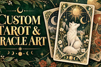 tarot cards illustratrate oracle cards tarot card design care illustration