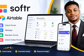 softr client portal softr webapp member portal airtable client intake portal