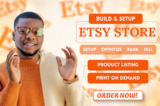 setup etsy store with tshirt print on demand and etsy shop promotion
