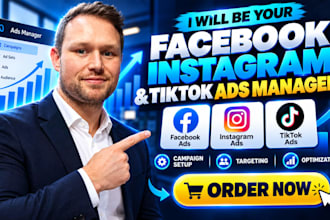 be your facebook instagram and tiktok ads manager