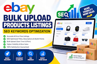 bulk upload ebay products listings SEO keywords optimization