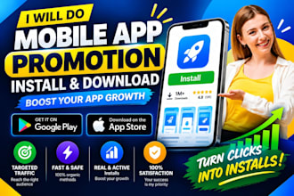 do mobile app promotion install 500 USA apple store, andriod user aso game