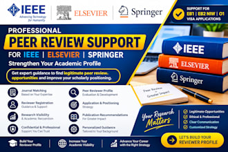 help you with ieee elsevier springer peer review opportunities for eb1a eb2 niw