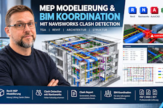 model mep systems in revit, coordinate bim and run navisworks clash detection