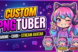 create a custom pngtuber avatar for twitch, youtube and streaming