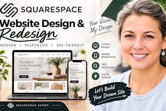 design and redesign squarespace website, squarespace website design