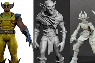 sculpt anime 3d action figure articulated model 3d character bjd for 3d printing