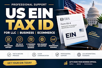 help you for US ein, irs tax id for your llc or business