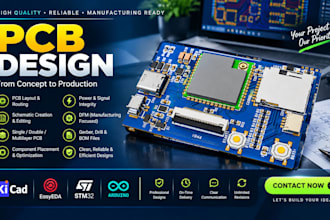 design pcb layout, routing, schematic multilayer pcb and manufacturing ready pcb