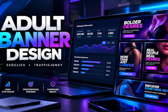 design high converting exoclick and trafficjunky adult banner ads
