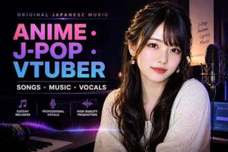 produce japanese anime jpop anime vtuber songs, music composition, lyrics, vocal