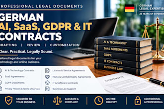 draft german ai, saas, gdpr contracts and IT legal documents