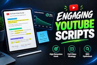 write engaging youtube scripts and video scripts