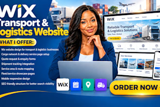 wix transport logistics website cargo network website delivery service website