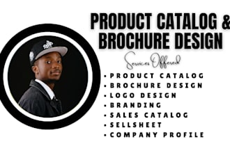 design catchy product catalog, brochure, sell sheet, flyer, logo, sales catalog