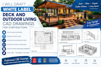 do white label deck outdoor living cad drawings