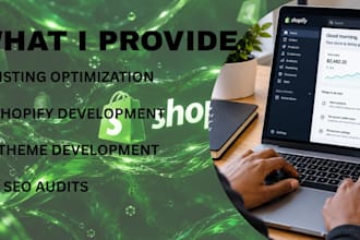 develop ecommerce shopify development SEO audit theme customization