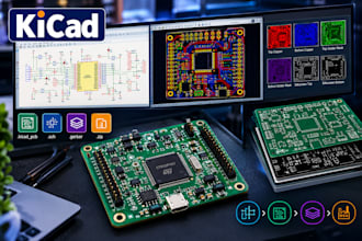 design kicad pcb layout schematic gerber and manufacturing files