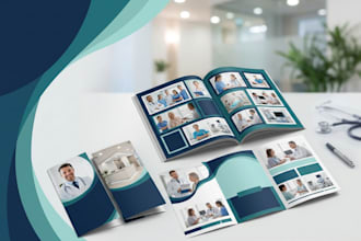 design a professional medical clinic brochure and healthcare booklet
