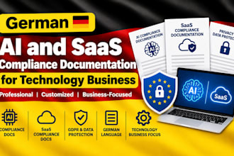 prepare german ai and saas compliance documentation for technology business
