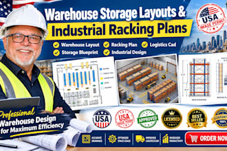 design warehouse storage layouts and industrial racking plans