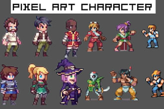 create custom pixel art characters sprites and game art