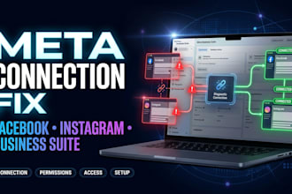 fix meta business suite, facebook page, and instagram connection issues