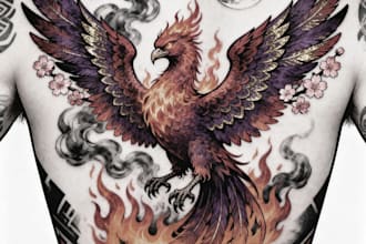 create an awesome tattoo design as a tattoo artist