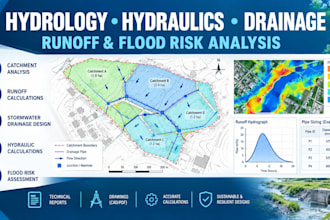 hydrology hydraulics report stormwater drainage plan flood risk runoff analysis