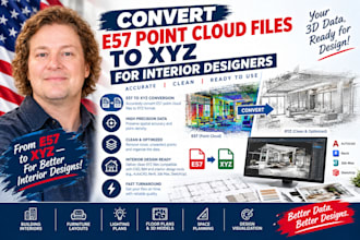 convert e57 point cloud files to xyz for interior designers