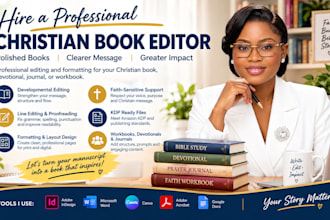 convert your christian book content into devotional, prayer journal and workbook