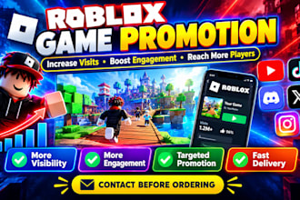 roblox advertising, roblox game marketing and promotion to increase engagement