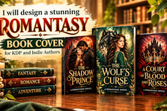design a stunning romantasy book cover for KDP and indie authors
