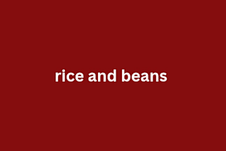 rice and beans and meat
