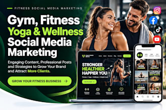 do fitness, gym social media marketing manager yoga, flyer sport wellness loss