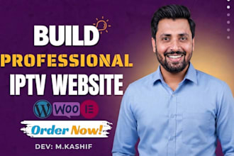 build iptv website with wordpress and elementor iptv player