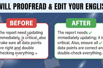 proofread and edit your english text, essays, or emails fast